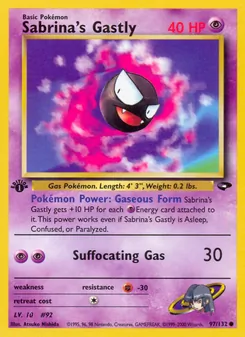 Sabrina's Gastly 97/132 — Gym Challenge