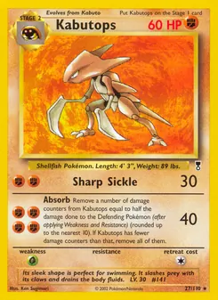 Kabutops 27/110 — Legendary Collection