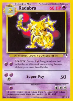 Kadabra 49/110 — Legendary Collection