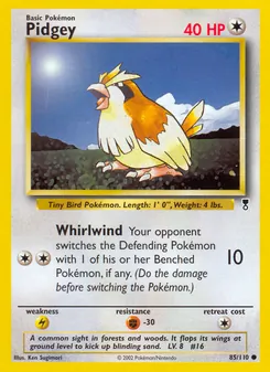 Pidgey 85/110 — Legendary Collection