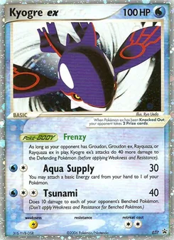 Kyogre ex 37/40 — Nintendo Black Star Promos
