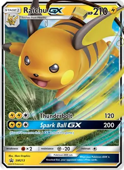 Raichu GX SM213 — SM Black Star Promos