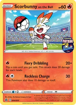 Scorbunny on the Ball 4/5 — Pokémon Futsal 2020