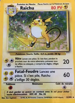 Raichu 14/102 — Base Set