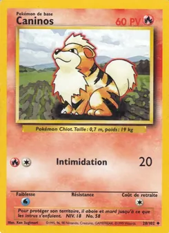 Caninos 28/102 — Base Set