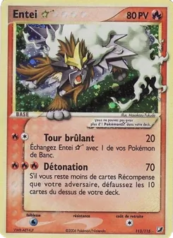 Entei ☆ 113/115 — Unseen Forces / Unseen Forces Unown Collection