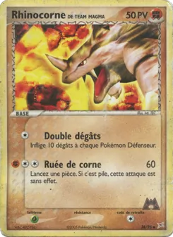 Rhinocorne de Team Magma 38/95 — Team Magma vs Team Aqua