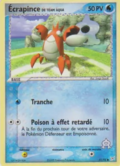 Écrapince de Team Aqua 51/95 — Team Magma vs Team Aqua