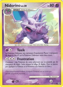 Nidorino Niv. 30 74/111 — Rising Rivals