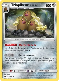 Triopikeur d’Alola 87/149 — Sun & Moon