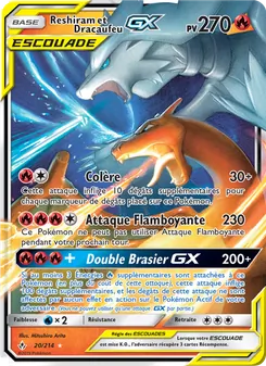 Reshiram et Dracaufeu GX 20/214 — Unbroken Bonds