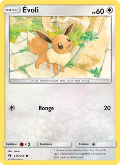 Évoli 155/214 — Lost Thunder