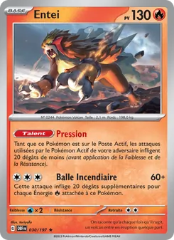 Entei 030/197 — Obsidian Flames