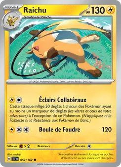Raichu 052/162 — Temporal Forces