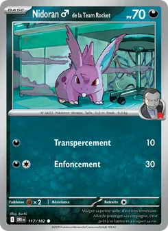 Nidoran♂ de la Team Rocket 117/182 — Destined Rivals