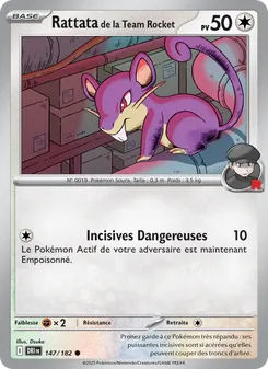Rattata de la Team Rocket 147/182 — Destined Rivals