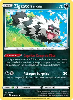 Zigzaton de Galar 117/202 — Sword & Shield
