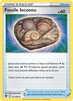 Fossile Inconnu 157/189 — Astral Radiance / Astral Radiance Trainer Gallery