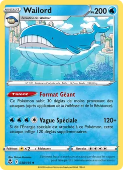 Wailord 038/195 — Silver Tempest / Silver Tempest Trainer Gallery