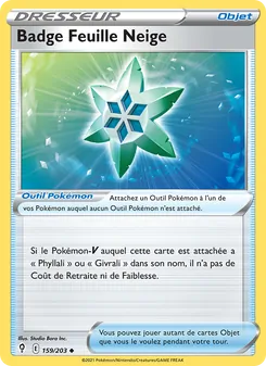 Badge Feuille Neige 159/203 — Evolving Skies