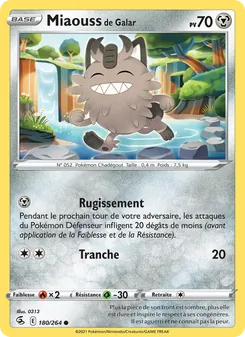 Miaouss de Galar 180/264 — Fusion Strike