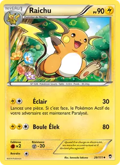Raichu 28/111 — Furious Fists