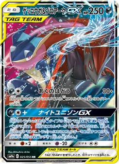 ゲッコウガ&ゾロアークGX 025/055 — ナイトユニゾン